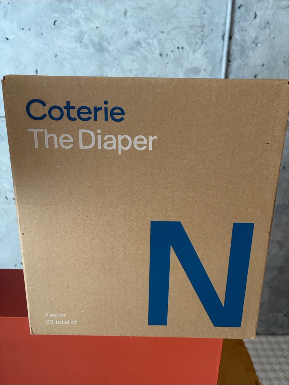 Coterie The Diaper newborn 3 packs 93 total count